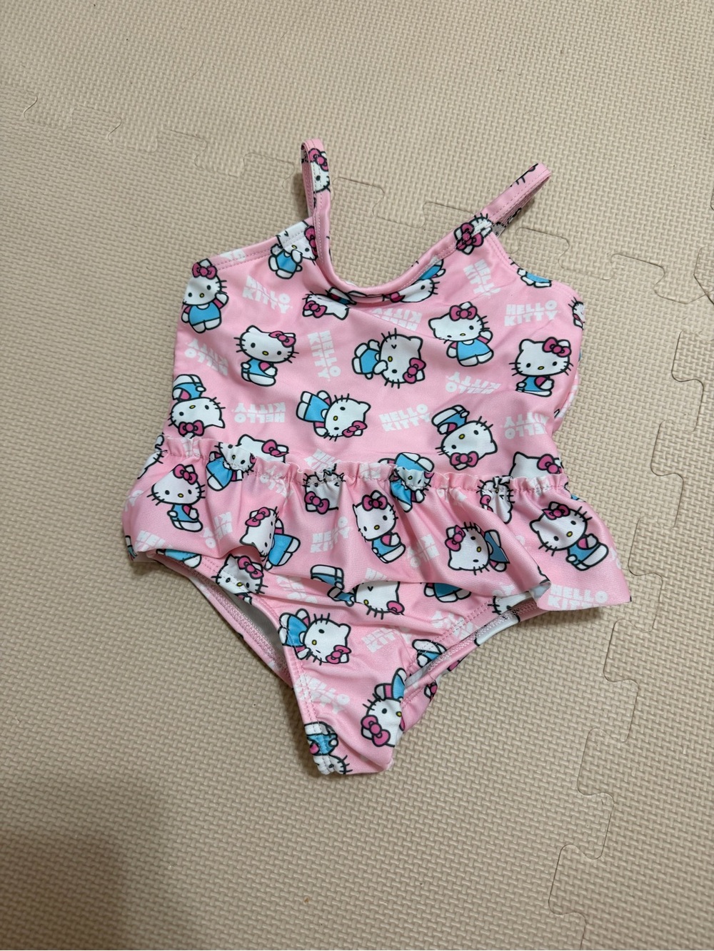Hello Kitty Pink Ruffle One-Piece Swimsuit